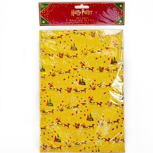 New Sealed MinaLima Harry Potter Santa's Sleigh Christmas Gift Wrap 2 Sheets
